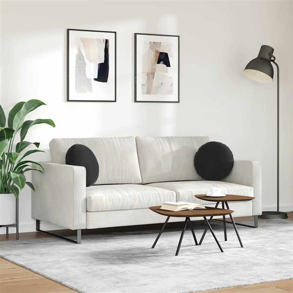 Grote foto vidaxl zitkussens 2 pcs zwart 40 x 13 cm fluweel huis en inrichting woningdecoratie