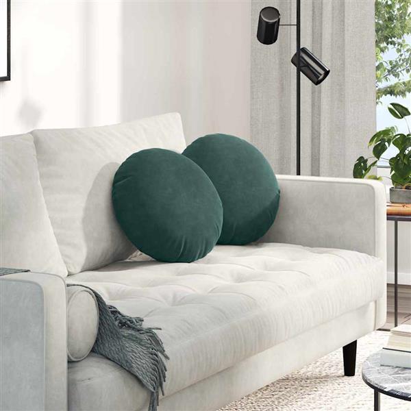 Grote foto vidaxl zitkussens 2 pcs donkergroen 40 x 13 cm fluweel huis en inrichting woningdecoratie