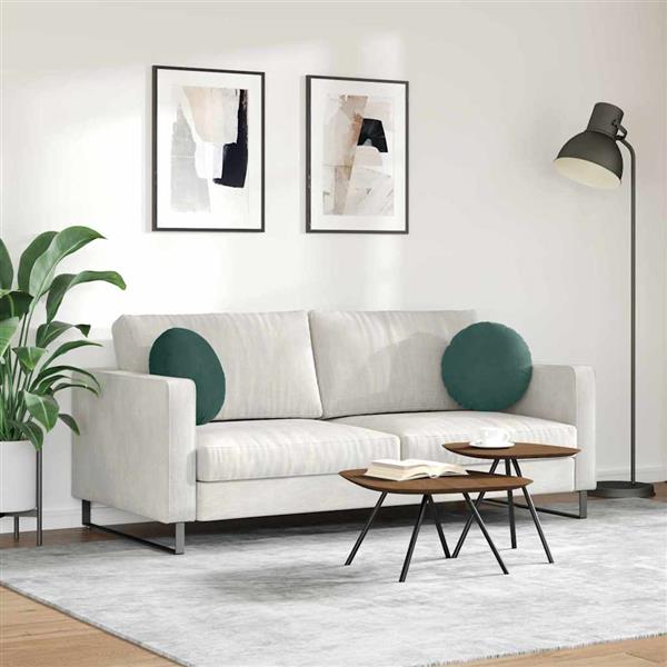 Grote foto vidaxl zitkussens 2 pcs donkergroen 40 x 13 cm fluweel huis en inrichting woningdecoratie