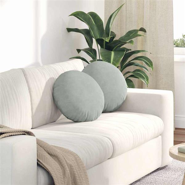 Grote foto vidaxl zitkussens 2 pcs lichtgrijs 40 x 13 cm fluweel huis en inrichting woningdecoratie