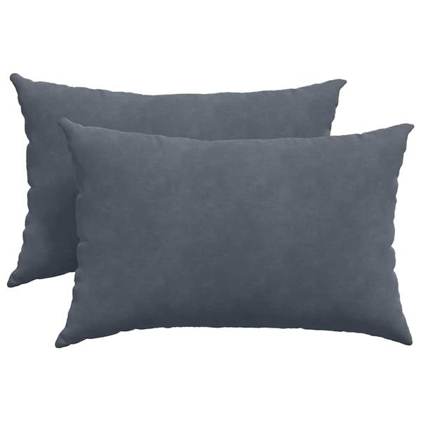 Grote foto vidaxl sofa kussens 2 pcs donkergrijs 60 x 40 cm katoen stof huis en inrichting woningdecoratie
