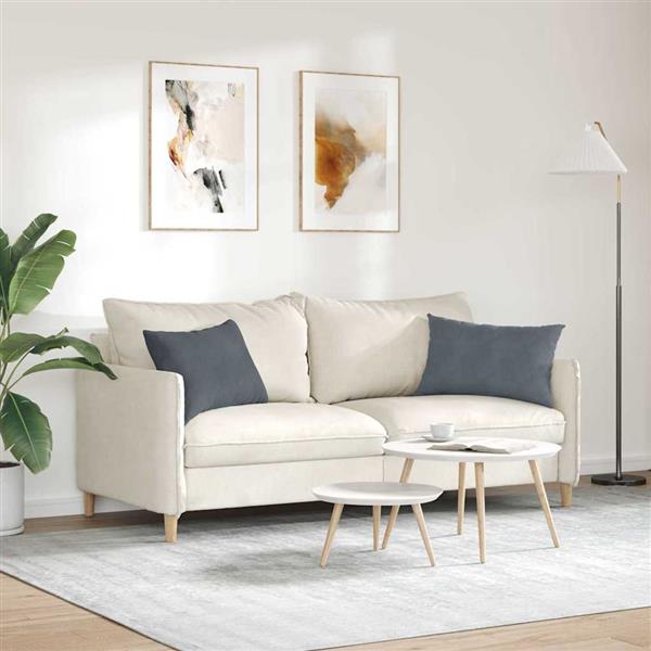 Grote foto vidaxl sofa kussens 2 pcs donkergrijs 60 x 40 cm katoen stof huis en inrichting woningdecoratie