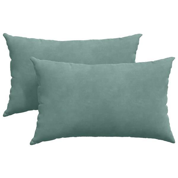 Grote foto vidaxl sofa kussens 2 pcs zeegroen 50 x 30 cm katoen stof huis en inrichting woningdecoratie