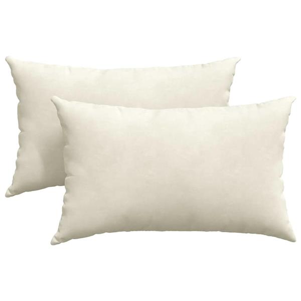 Grote foto vidaxl sofa kussens 2 pcs cr me 50 x 30 cm katoen stof huis en inrichting woningdecoratie