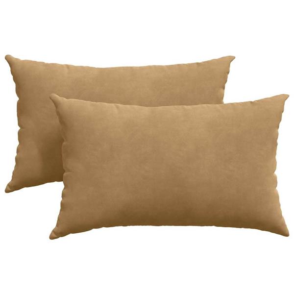 Grote foto vidaxl sofa kussens 2 pcs bruin 50 x 30 cm katoen stof huis en inrichting woningdecoratie