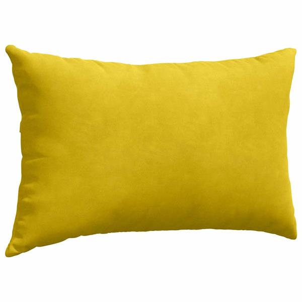 Grote foto vidaxl sofa kussens 2 pcs geel 50 x 30 cm katoen stof huis en inrichting woningdecoratie