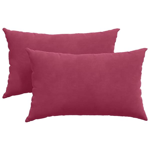 Grote foto vidaxl sofa kussens 2 pcs wijnrood 50 x 30 cm katoen stof huis en inrichting woningdecoratie