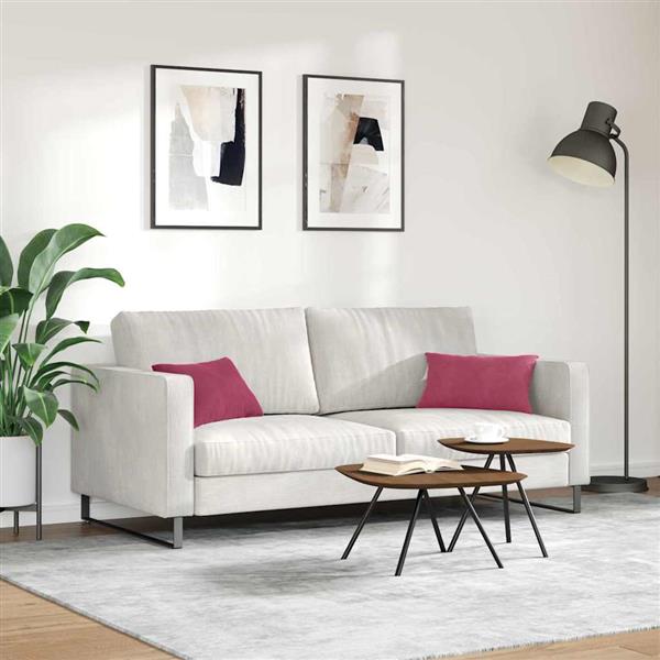 Grote foto vidaxl sofa kussens 2 pcs wijnrood 50 x 30 cm katoen stof huis en inrichting woningdecoratie