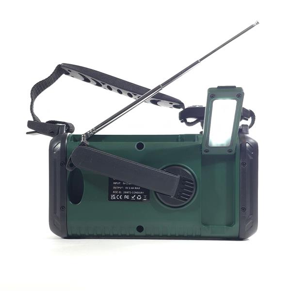 Grote foto slimlogy r3 pro solar noodradio zaklamp 20.000 mah powerbank met crank zonnepaneel telecommunicatie batterijen en accu