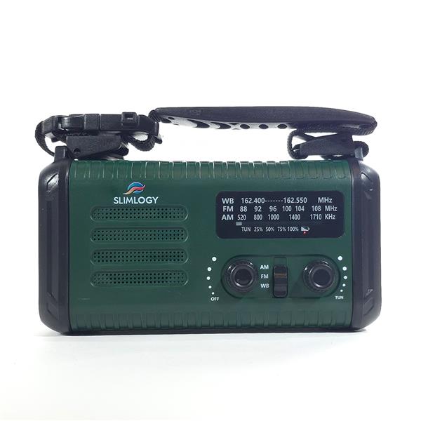 Grote foto slimlogy r3 pro solar noodradio zaklamp 20.000 mah powerbank met crank zonnepaneel telecommunicatie batterijen en accu