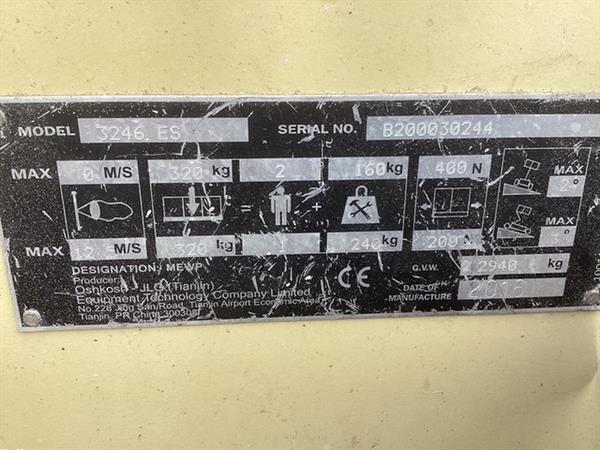 Grote foto gebruikte schaarhoogwerker jlg 3246es 2016 doe het zelf en verbouw hoogwerkers