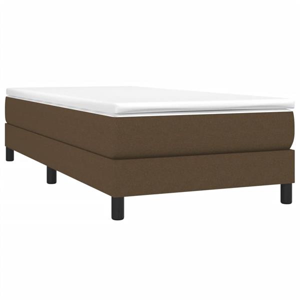 Grote foto vidaxl boxspring bed 80x200 cm stof donkerbruin antiek en kunst stoelen en banken