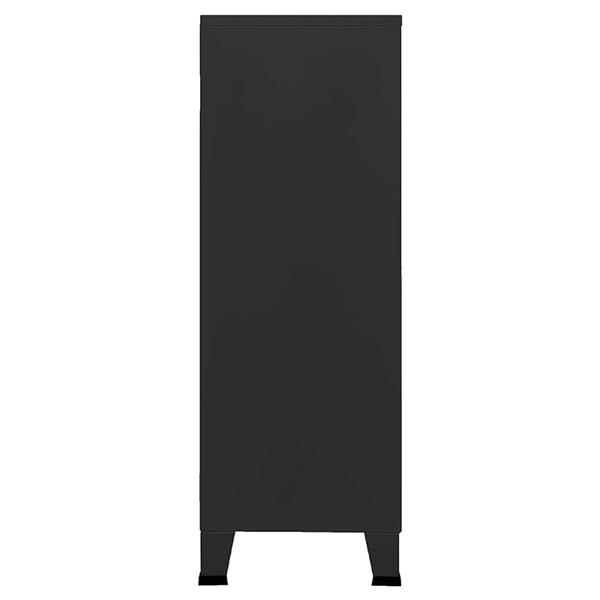 Grote foto vidaxl opbergkast industrieel 75x40x115 cm metaal zwart huis en inrichting woningdecoratie