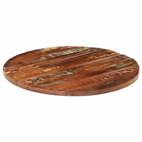 Grote foto vidaxl tafelblad rond 70x2 5 cm massief gerecycled hout antiek en kunst stoelen en banken