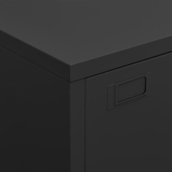 Grote foto vidaxl opbergkast industrieel 75x40x115 cm metaal zwart huis en inrichting woningdecoratie