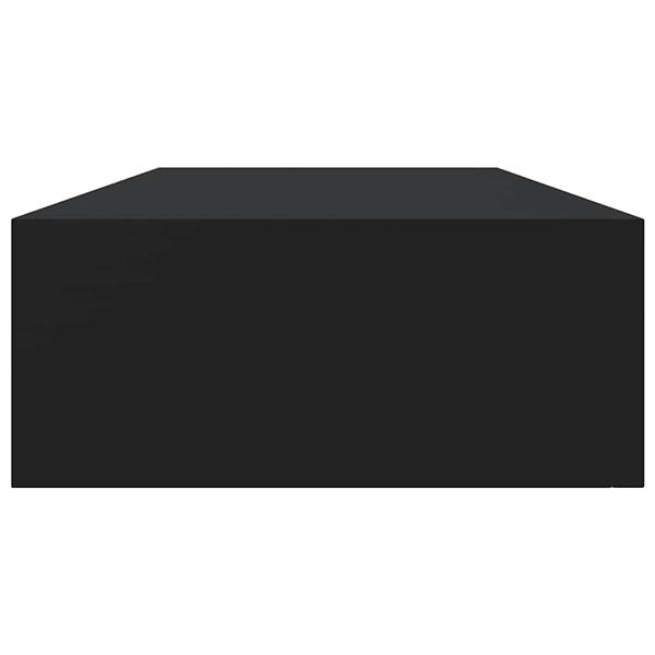 Grote foto vidaxl wandschap met lade 60x23 5x10 cm mdf zwart huis en inrichting woningdecoratie