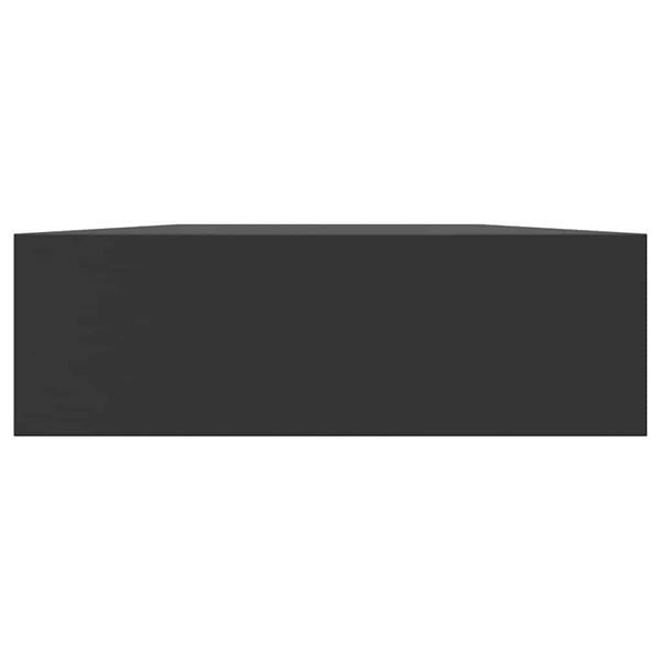 Grote foto vidaxl wandschap met lade zwevend 80x25x8 cm zwart huis en inrichting woningdecoratie