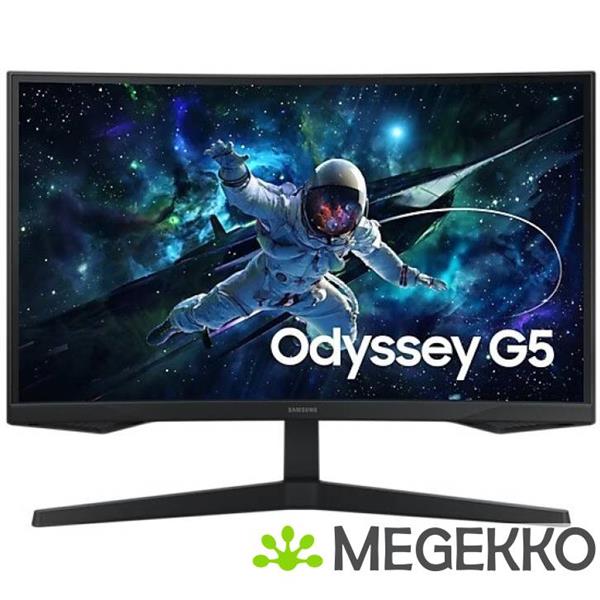 Grote foto samsung odyssey g5 ls27cg554euxen 27 quad hd 165hz curved va gaming monitor computers en software overige computers en software