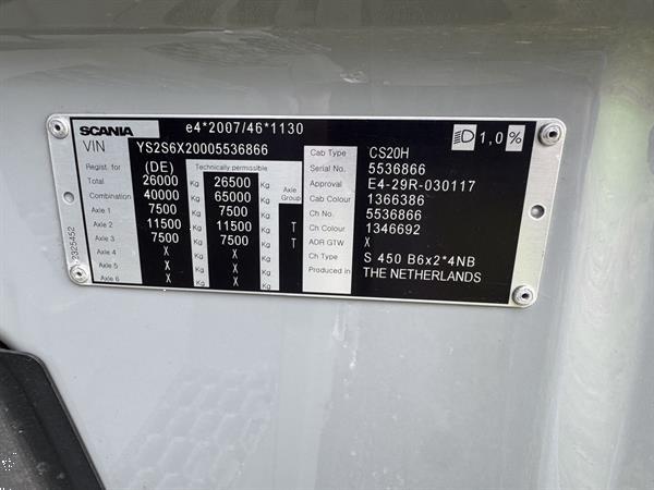 Grote foto scania s450 ngs 6x2 machine transporter oprij vrachtwagen euro 6 automaat full air 2019 doe het zelf en verbouw vrachtwagens