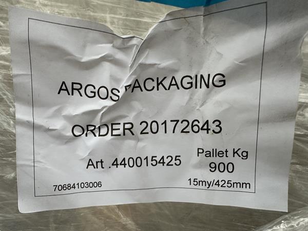 Grote foto pallet met 30 rollen krimpfolie voor komkommers agrarisch tuinbouw