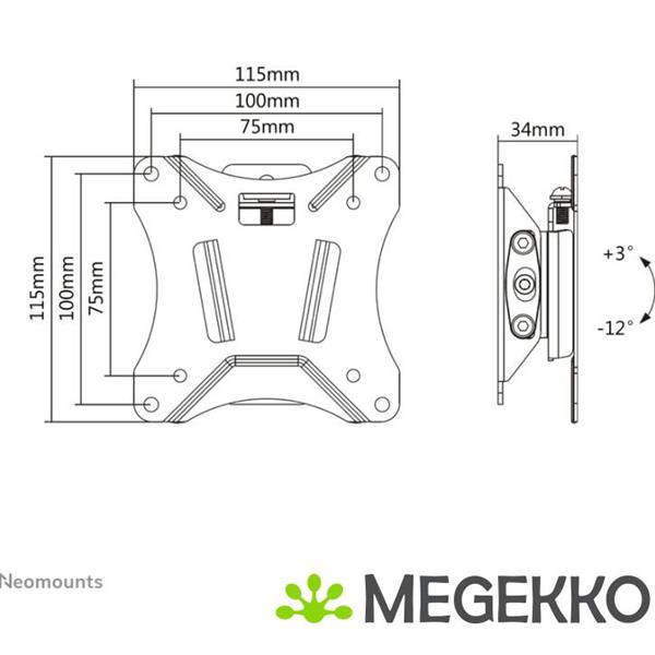 Grote foto neomounts 30 wall mount nm w60 computers en software overige computers en software