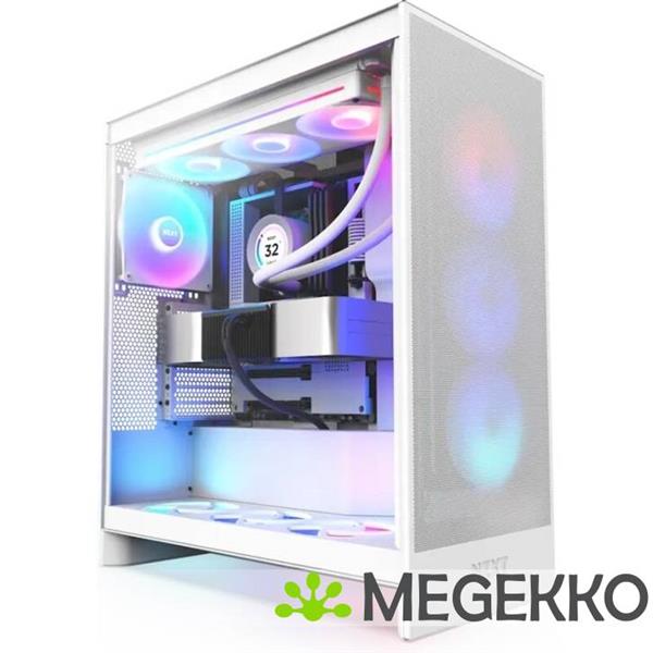 Grote foto nzxt h7 flow rgb white 2024 computers en software behuizingen en kasten