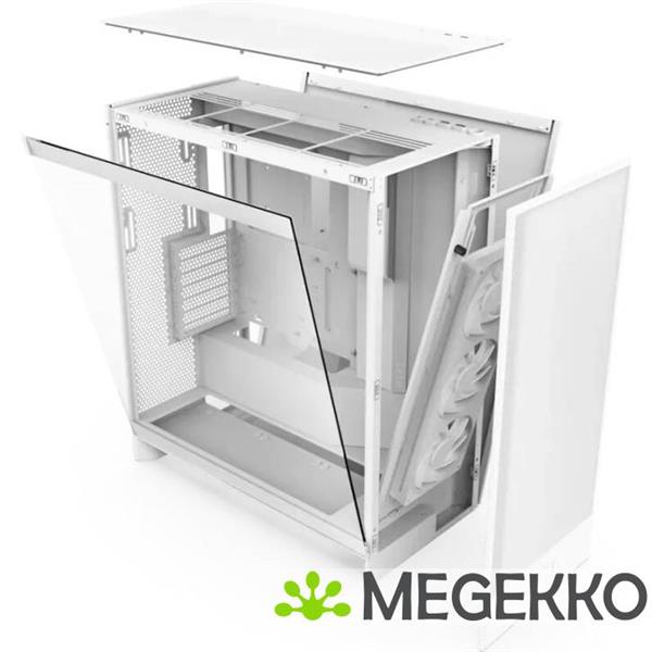 Grote foto nzxt h7 flow rgb white 2024 computers en software behuizingen en kasten