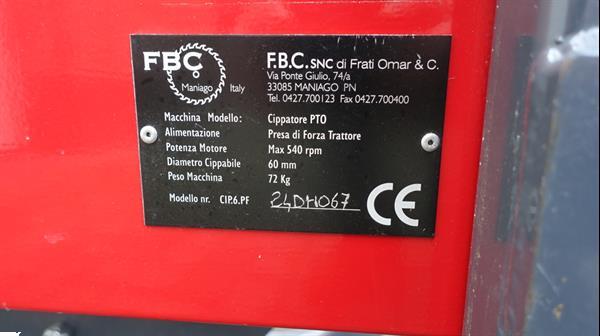 Grote foto fbc cip6 takken tuin afval versnipperraar hakselaar agrarisch bosbouw