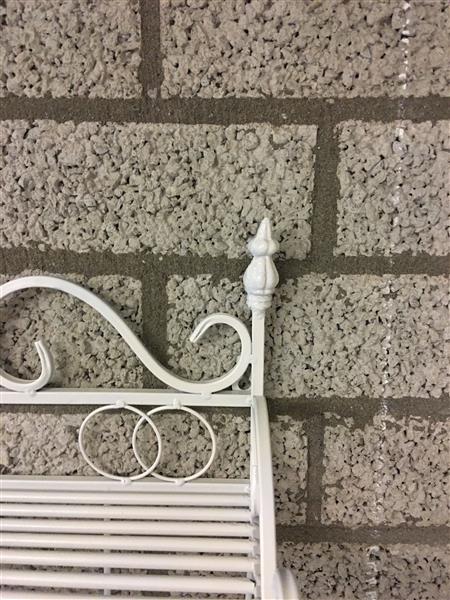 Grote foto laags kapstokrek in smeedijzer ivoorwit huis en inrichting woningdecoratie