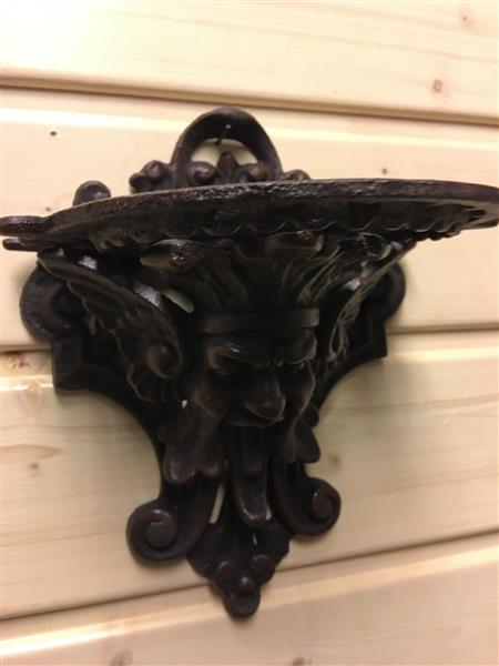 Grote foto muurbeugel wandconsole ijzer bruin tuin en terras tuindecoratie