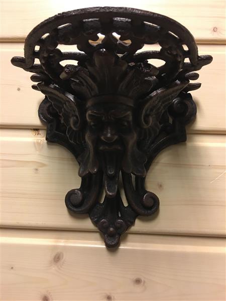 Grote foto muurbeugel wandconsole ijzer bruin tuin en terras tuindecoratie