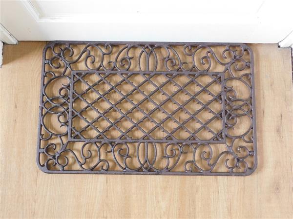 Grote foto deurmat gemaakt van gietijzer tuin en terras hekken en schuttingen
