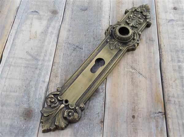 Grote foto 1 lange deurplaat cilinder slot geschikt zwaar antiek messing echt heel fraai doe het zelf en verbouw materialen en producten