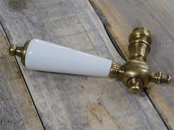 Grote foto 1 set deur hang en sluitwerk 1 knop 1 deurklink met porseleinen handvat antiek wit 2 deurplaten doe het zelf en verbouw materialen en producten