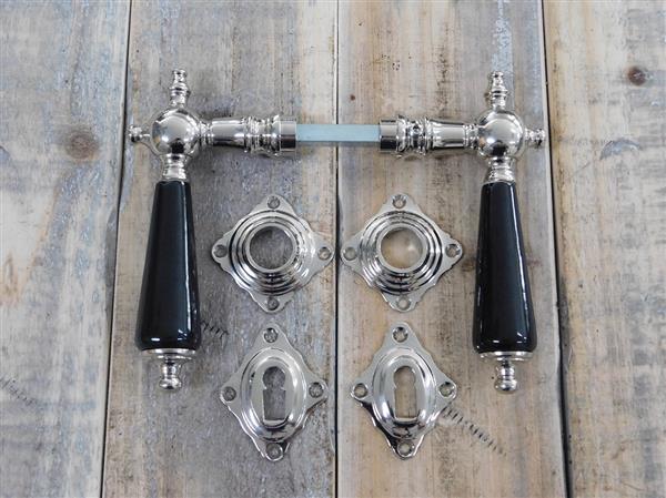 Grote foto deur set voor antieke deuren nikkel keramiek deurknoppen retro design antiek doe het zelf en verbouw materialen en producten