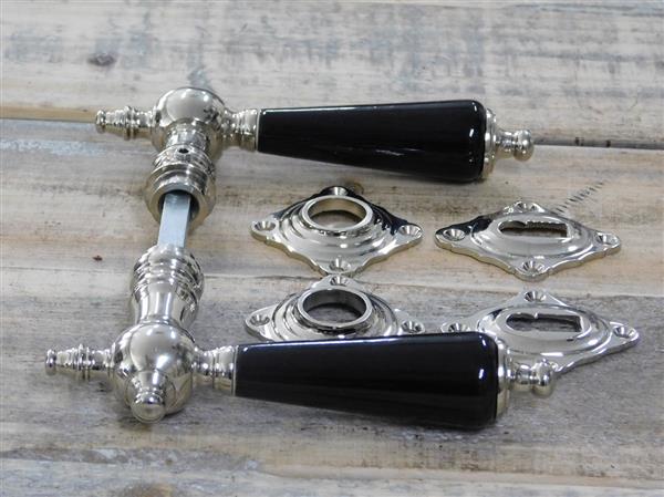 Grote foto deur set voor antieke deuren nikkel keramiek deurknoppen retro design antiek doe het zelf en verbouw materialen en producten