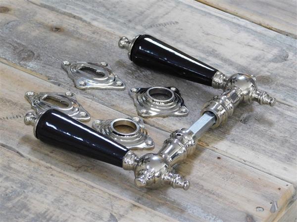 Grote foto deur set voor antieke deuren nikkel keramiek deurknoppen retro design antiek doe het zelf en verbouw materialen en producten