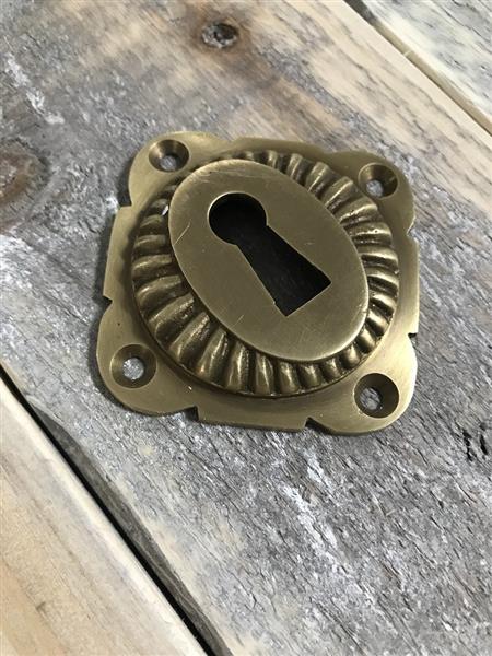 Grote foto rozet in gepatineerde messing vergrendelen wapenschild voor binnendeuren doe het zelf en verbouw materialen en producten