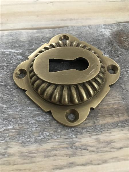 Grote foto rozet in gepatineerde messing vergrendelen wapenschild voor binnendeuren doe het zelf en verbouw materialen en producten