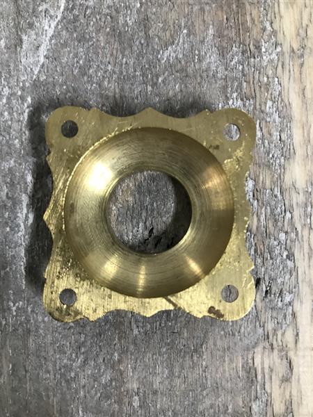 Grote foto klinkrozet gepolijst messing vierkant doe het zelf en verbouw materialen en producten