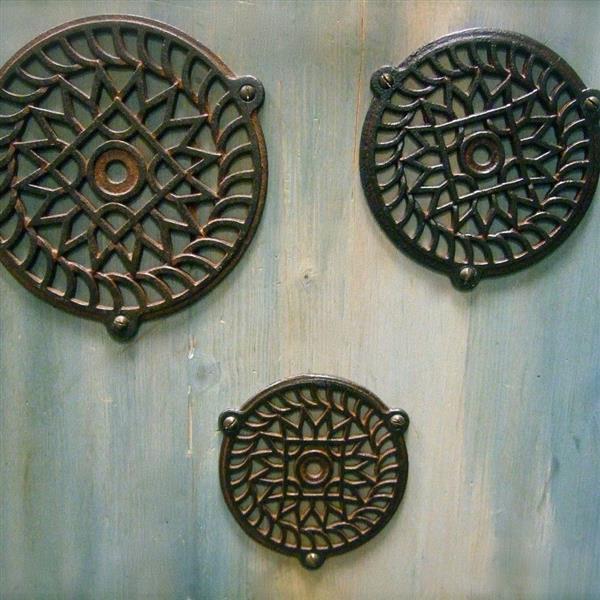 Grote foto wandbord luchtrooster van ijzer m huis en inrichting kachels en openhaarden