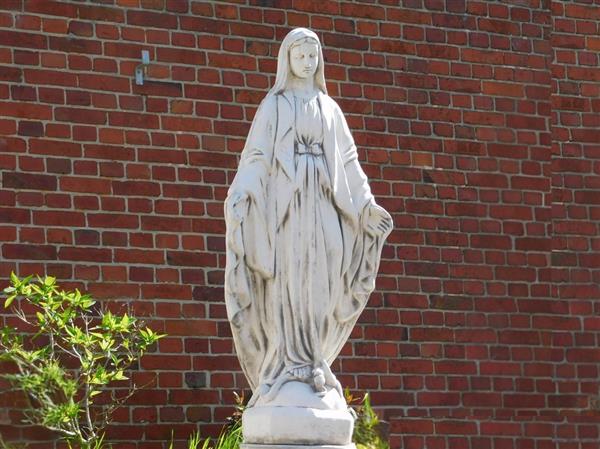 Grote foto groot maria tuinbeeld 110 cm steen tuin en terras tuindecoratie