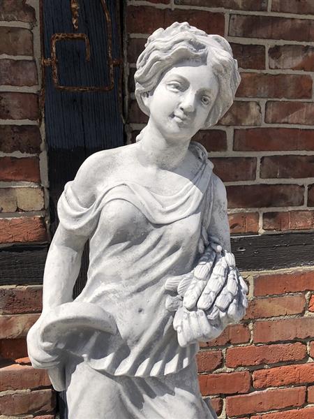 Grote foto vier jaargetijden tuinbeelden steen set van 4 stuks tuin en terras tuindecoratie