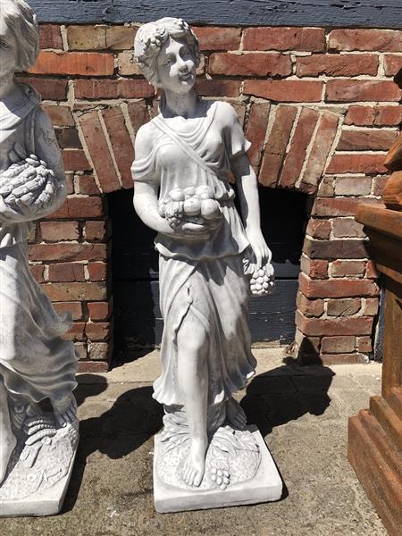 Grote foto vier jaargetijden tuinbeelden steen set van 4 stuks tuin en terras tuindecoratie