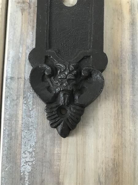 Grote foto 1 deurplaat vintage engel ijzer bruin van begin van de eeuw antiek beslag pz 92 mm. doe het zelf en verbouw materialen en producten