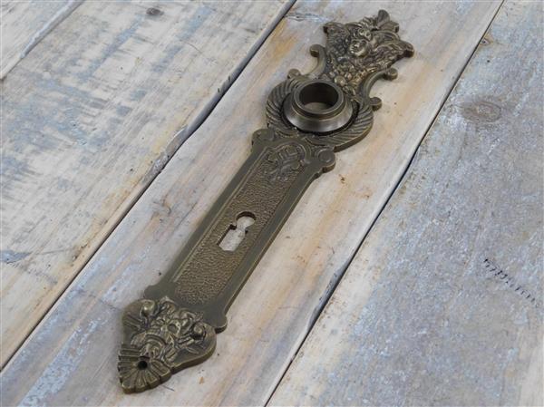 Grote foto deurplaat engelen gepatineerde messing voor de kamerdeur bb72 doe het zelf en verbouw materialen en producten