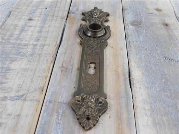 Grote foto deurplaat engelen gepatineerde messing voor de kamerdeur bb72 doe het zelf en verbouw materialen en producten