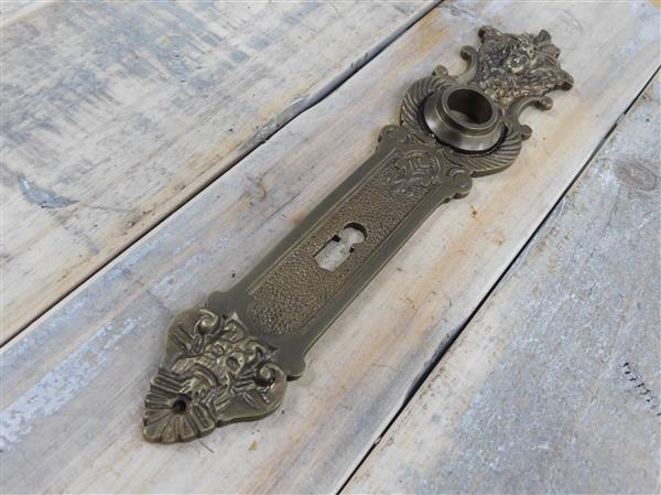 Grote foto deurplaat engelen gepatineerde messing voor de kamerdeur bb72 doe het zelf en verbouw materialen en producten