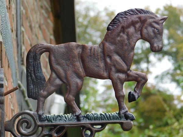 Grote foto deurbel paard 40 cm gietijzer tuin en terras tuindecoratie