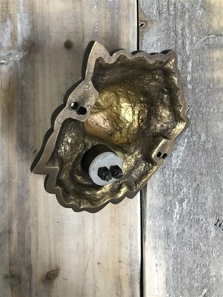 Grote foto deurbel leeuw antiek messing leeuwenkop doe het zelf en verbouw materialen en producten